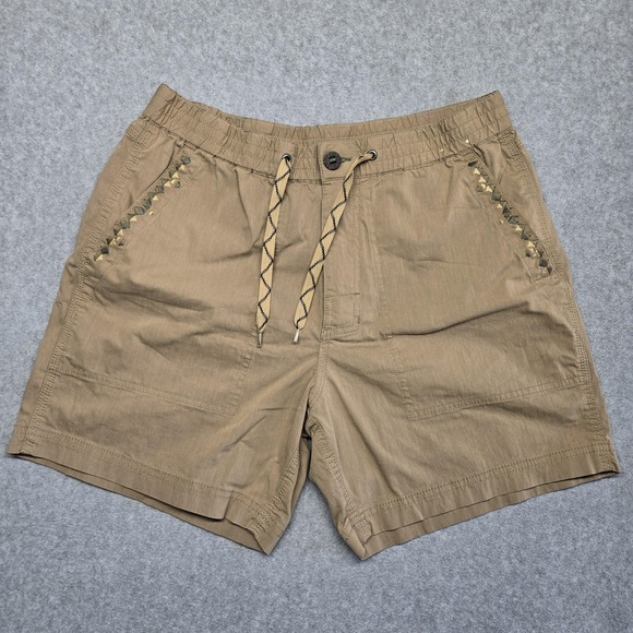 Howler Bros Shorts Mens Medium Beige Chino Elastic Waist Drawstring Outdoor - Picture 2 of 16